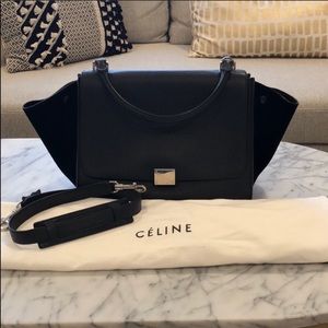 Celine trapeze  medium black bag
